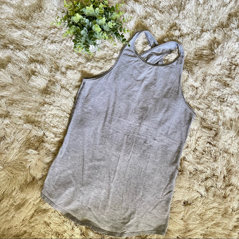 Lululemon Physically Fit Tank Wee Stripe Heathered Medium Grey